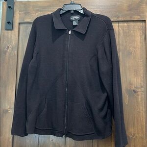 E395 Requirements Black Women’s Zip Up Sweater Size XL
